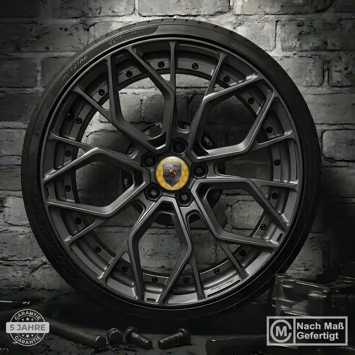Porsche Radmitte Aufkleber Anspruchsvolles Design