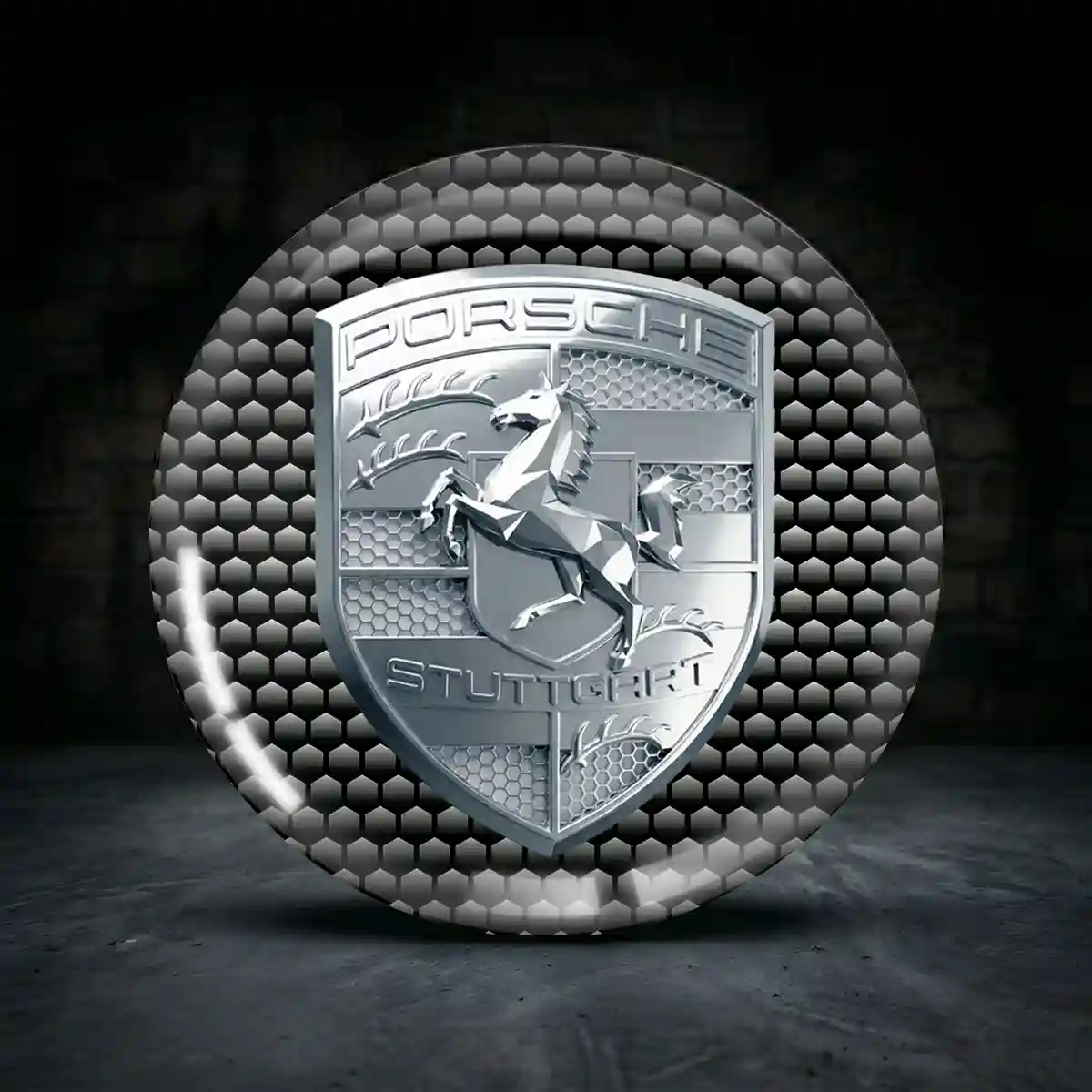 Porsche Radmitte Aufkleber Exterieurdesign