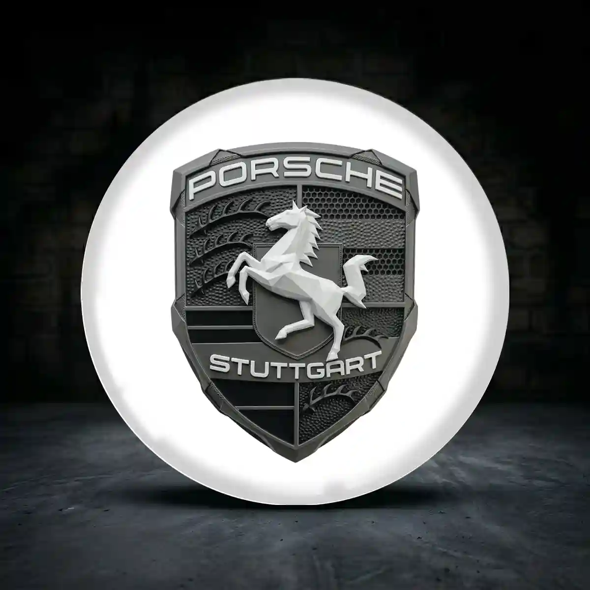 Porsche Radmitte Aufkleber Hochwertiges Harz