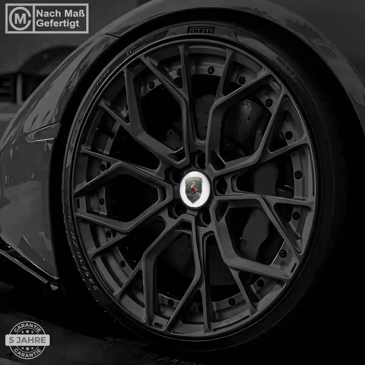 Porsche Radmitte Aufkleber Interieurdesign