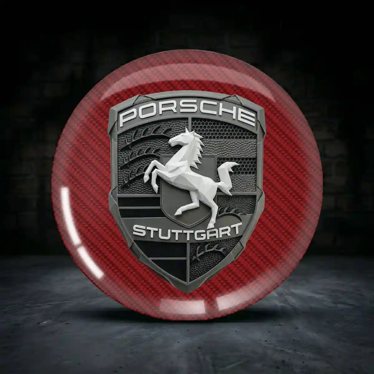 Porsche Radmitte Aufkleber Luxus-Edition