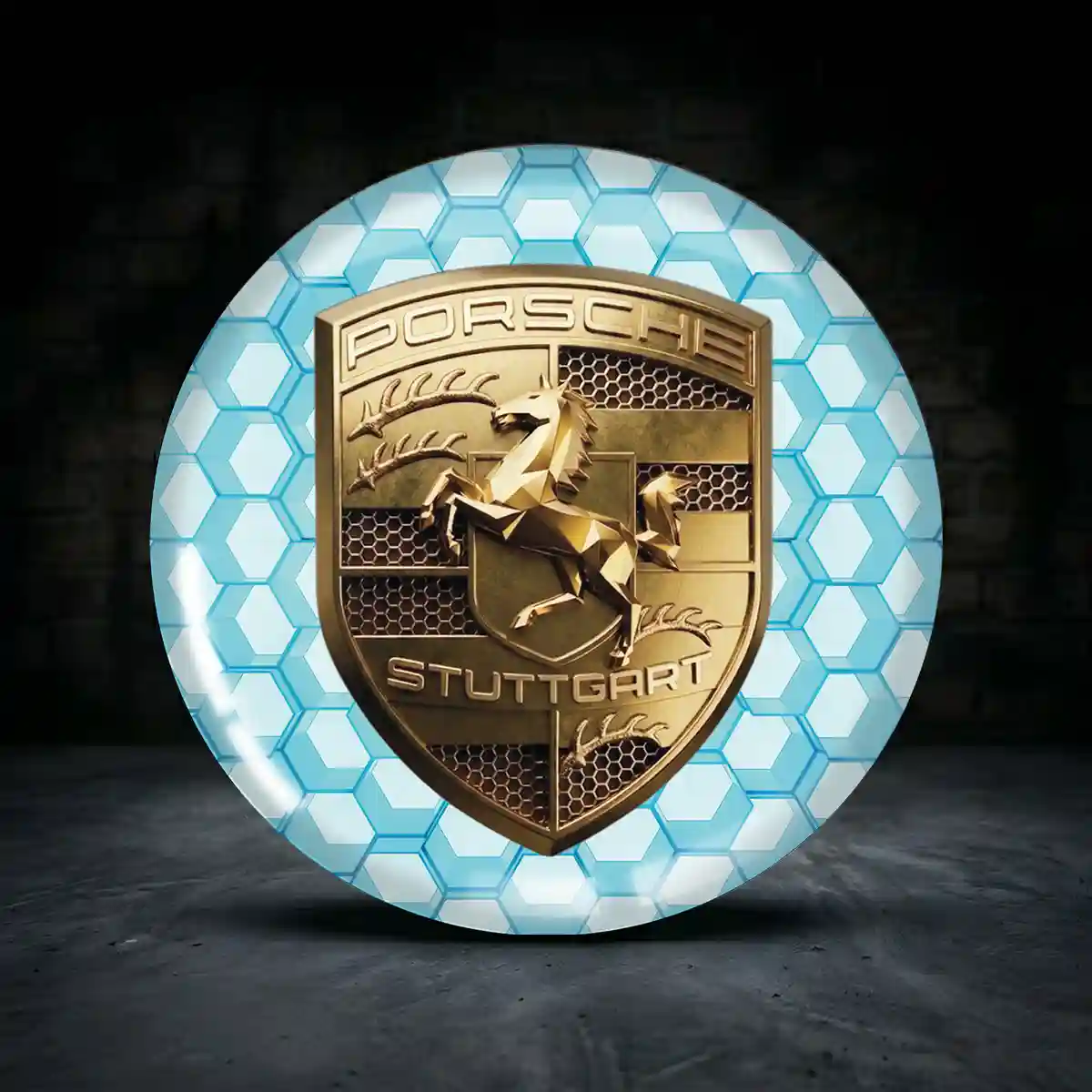 Porsche Radmitte Aufkleber Nabendeckel Exterieurdesign