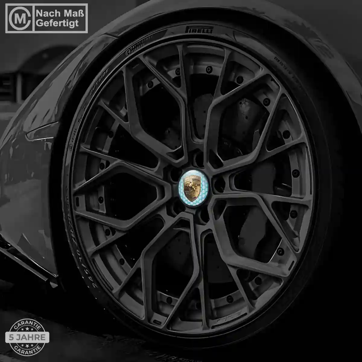 Porsche Radmitte Aufkleber Nabendeckel Exterieurdesign