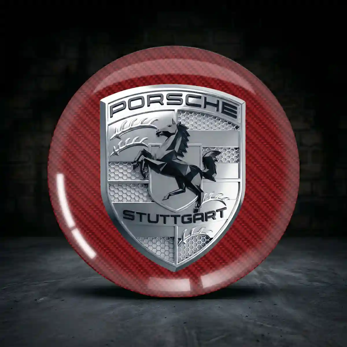 Porsche Radmitte Aufkleber Nabendeckel Interieurdesign