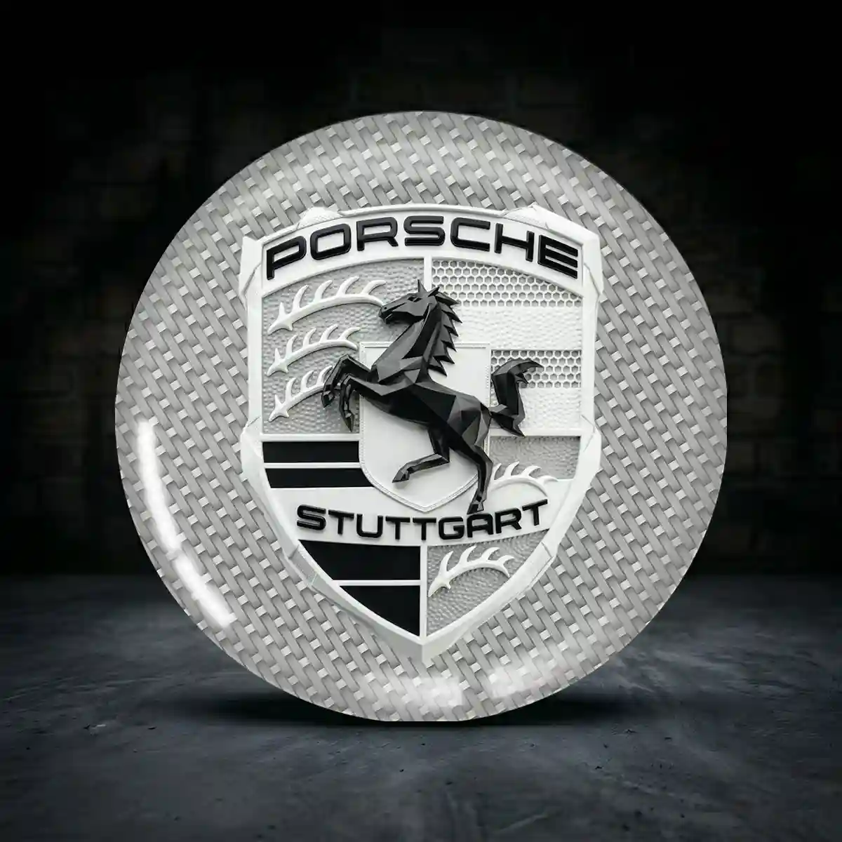 Porsche Radmitte Aufkleber Nabendeckel Modernes Design