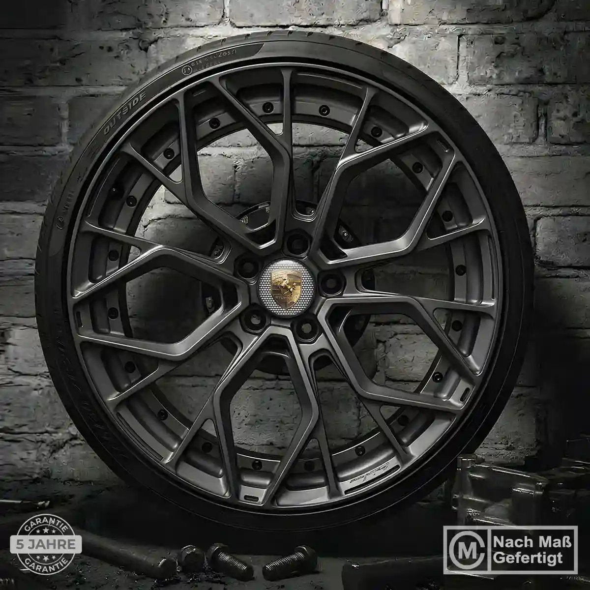 Porsche Radmitte Aufkleber Nabendeckel Premium-Edition