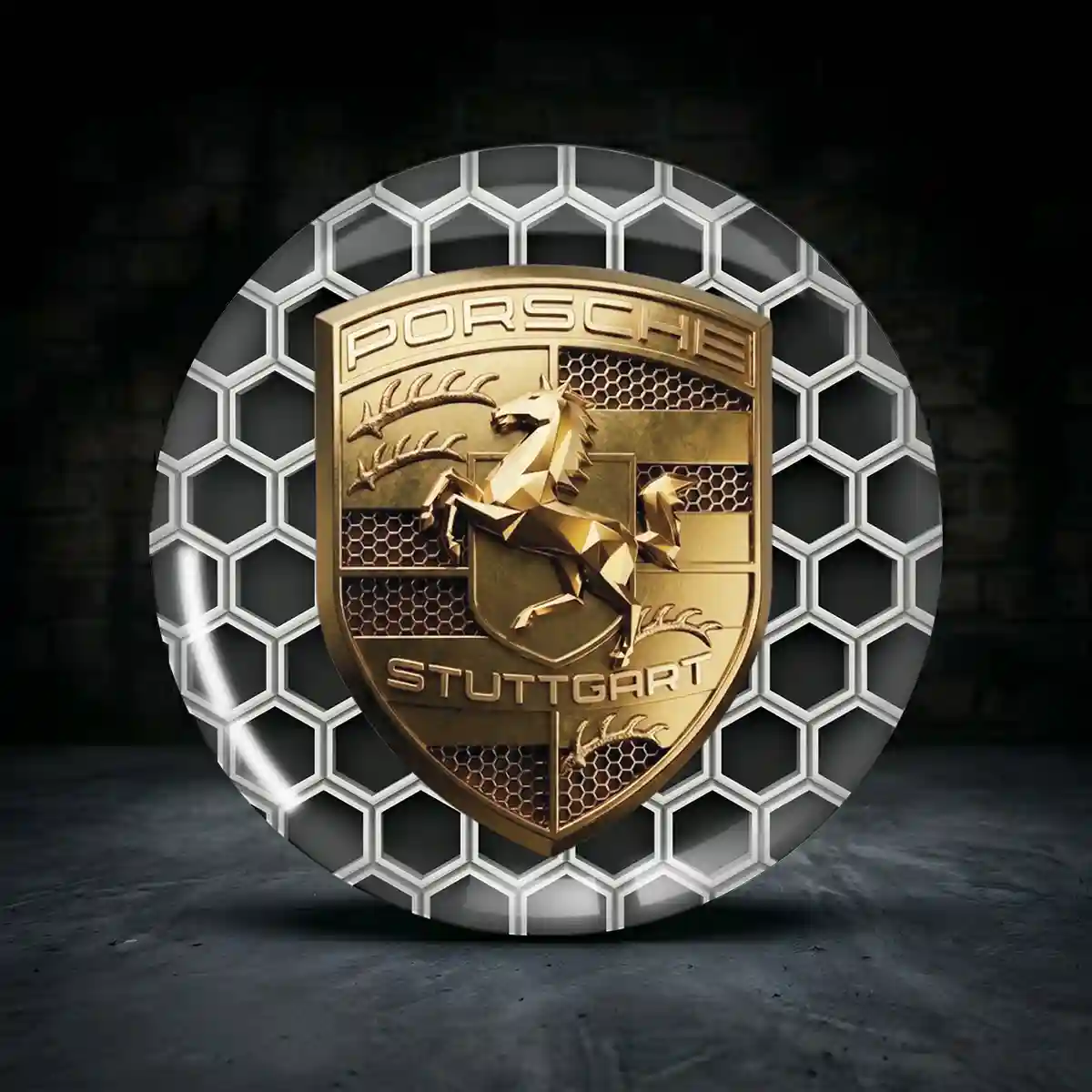 Porsche Radmitte Aufkleber Nabendeckel Premiumqualität
