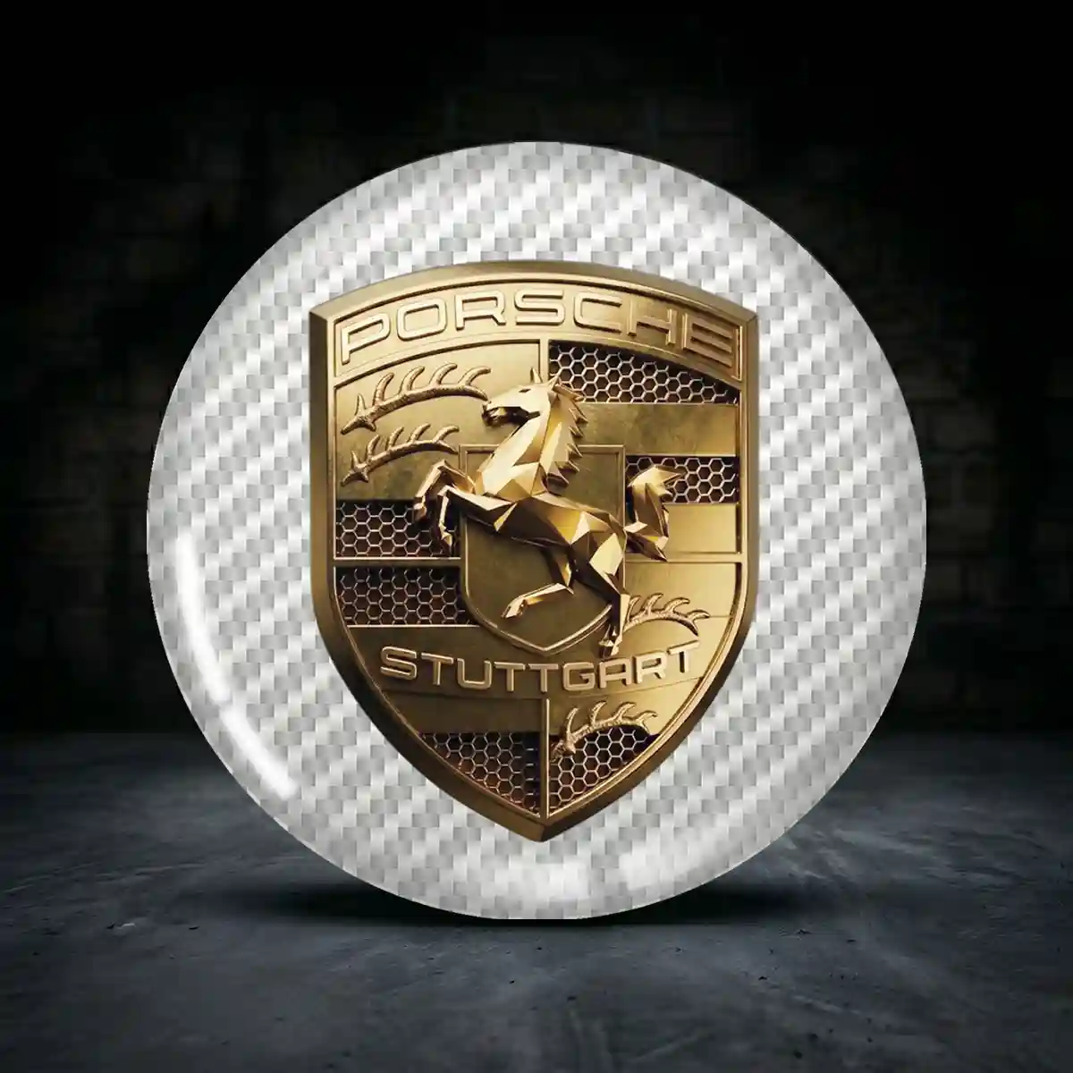 Porsche Silikon Aufkleber Embleme Hochwertiges Harz