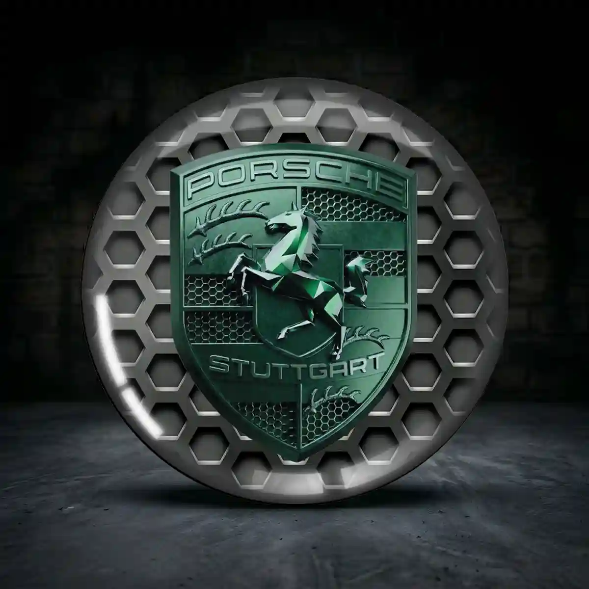 Porsche Silikon Aufkleber Embleme Premium-Edition