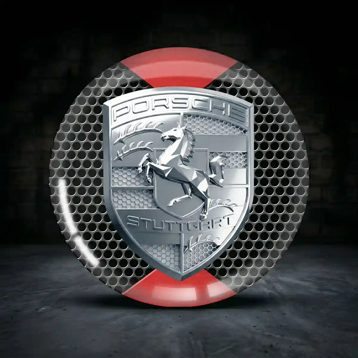 Porsche Silikon Aufkleber Embleme Premiumqualität