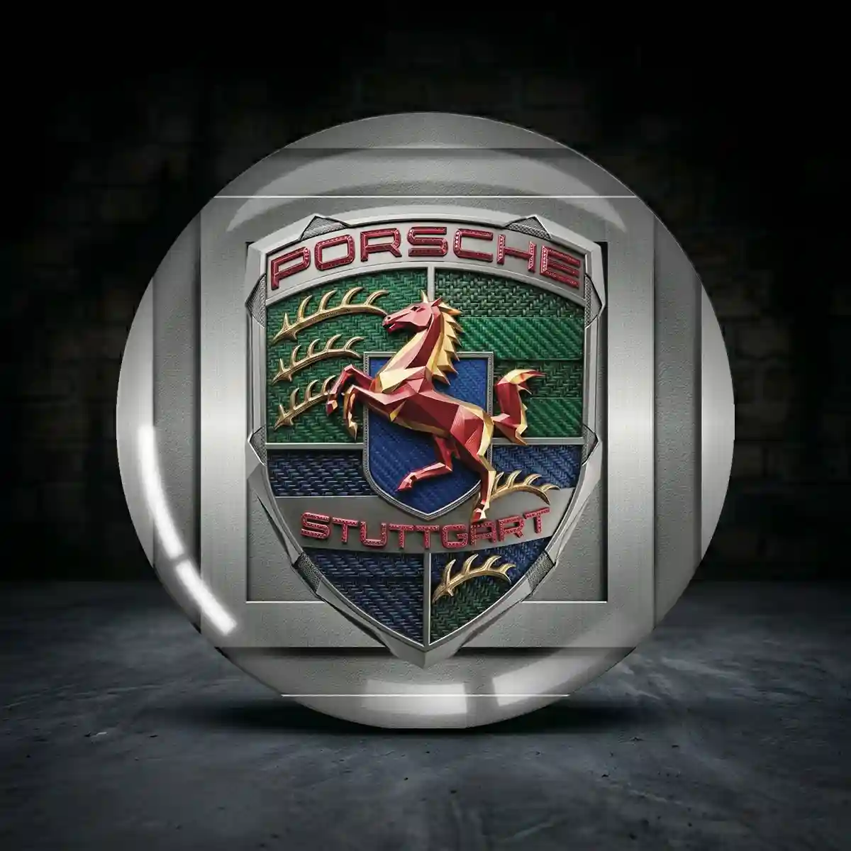 Porsche Silikon Aufkleber Embleme Sonderedition
