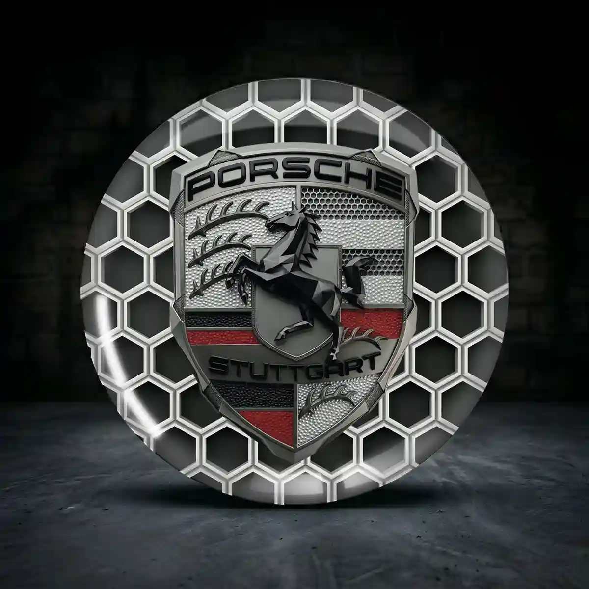 Porsche Silikon Aufkleber Embleme Spitzenqualität