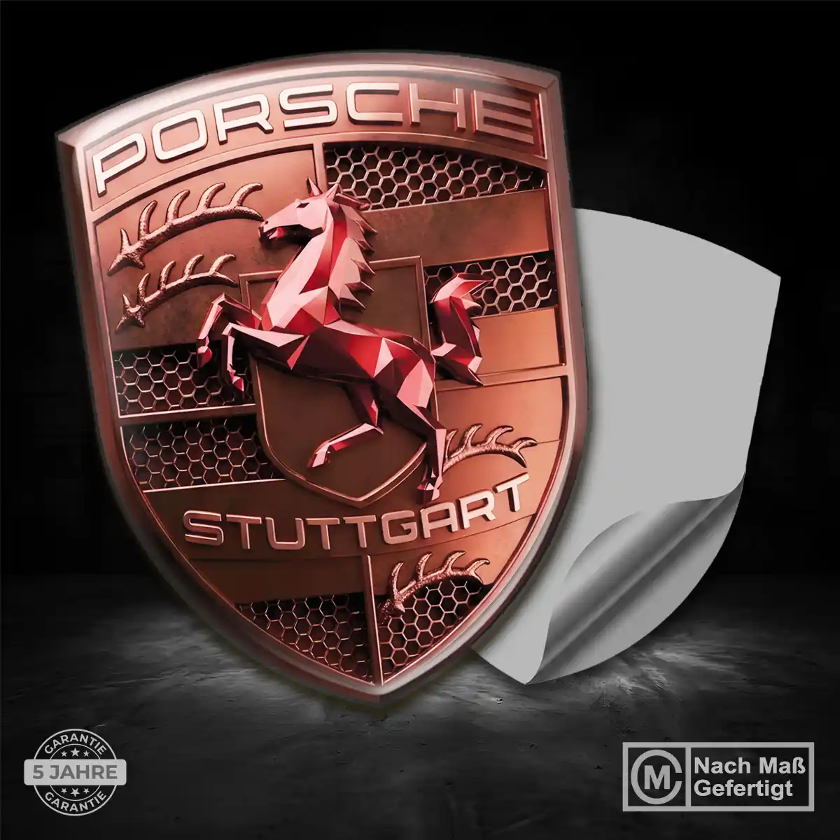 Porsche Silikon Aufkleber Stilvolles Design