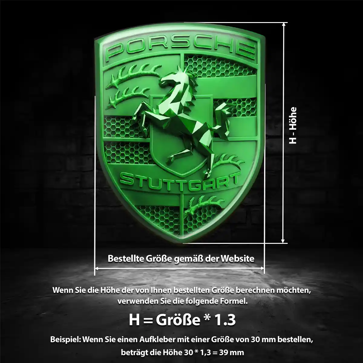 Porsche Wappen Aufkleber Emblem Stilvolles Design