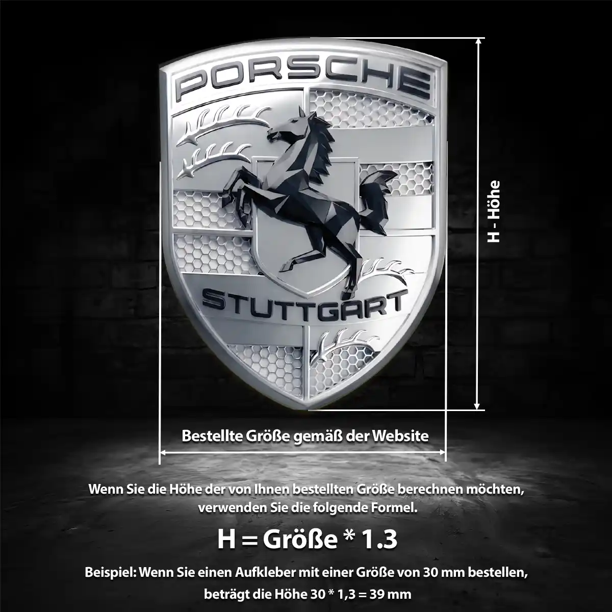 Porsche Wappen Aufkleber Stilvolles Design