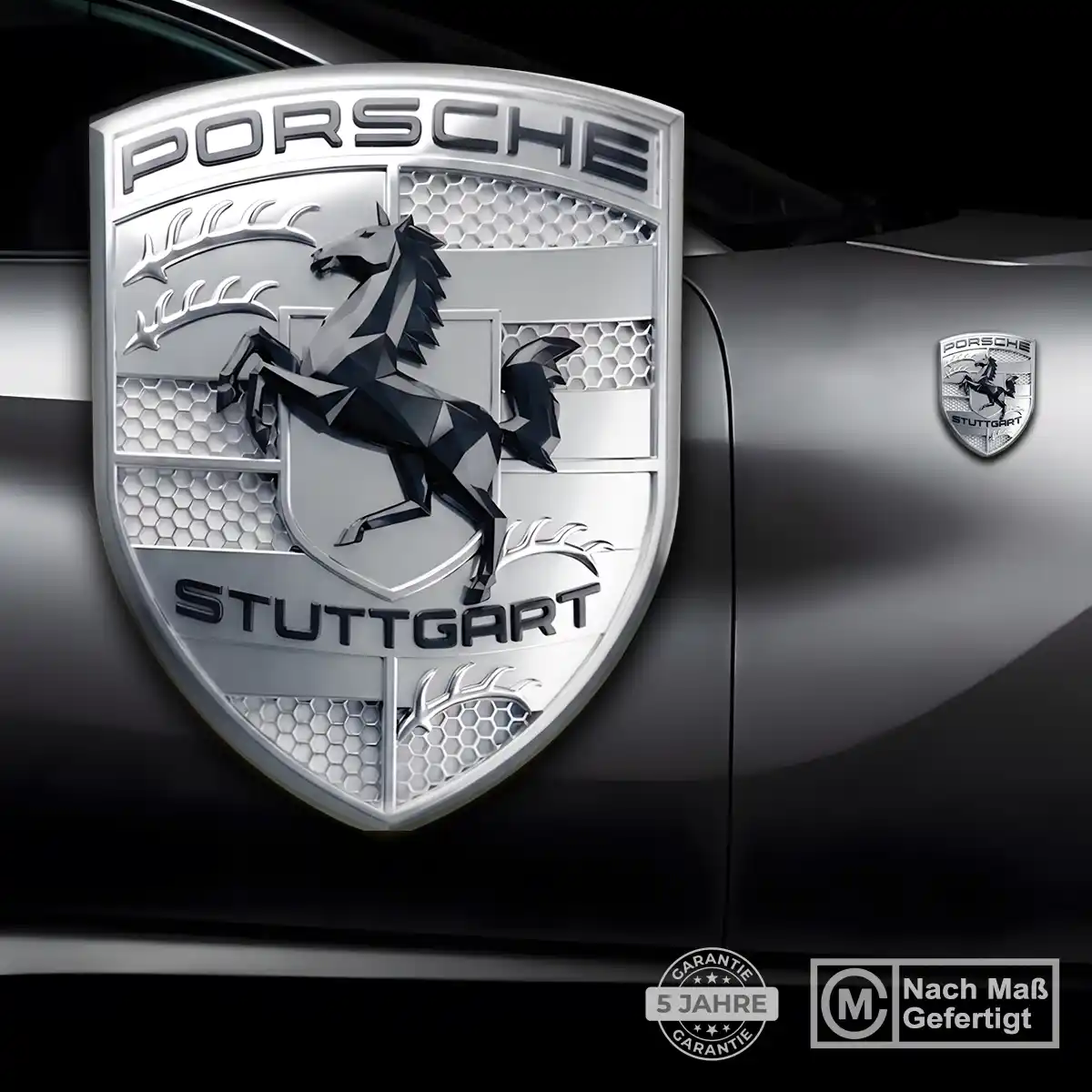 Porsche Wappen Aufkleber Stilvolles Design