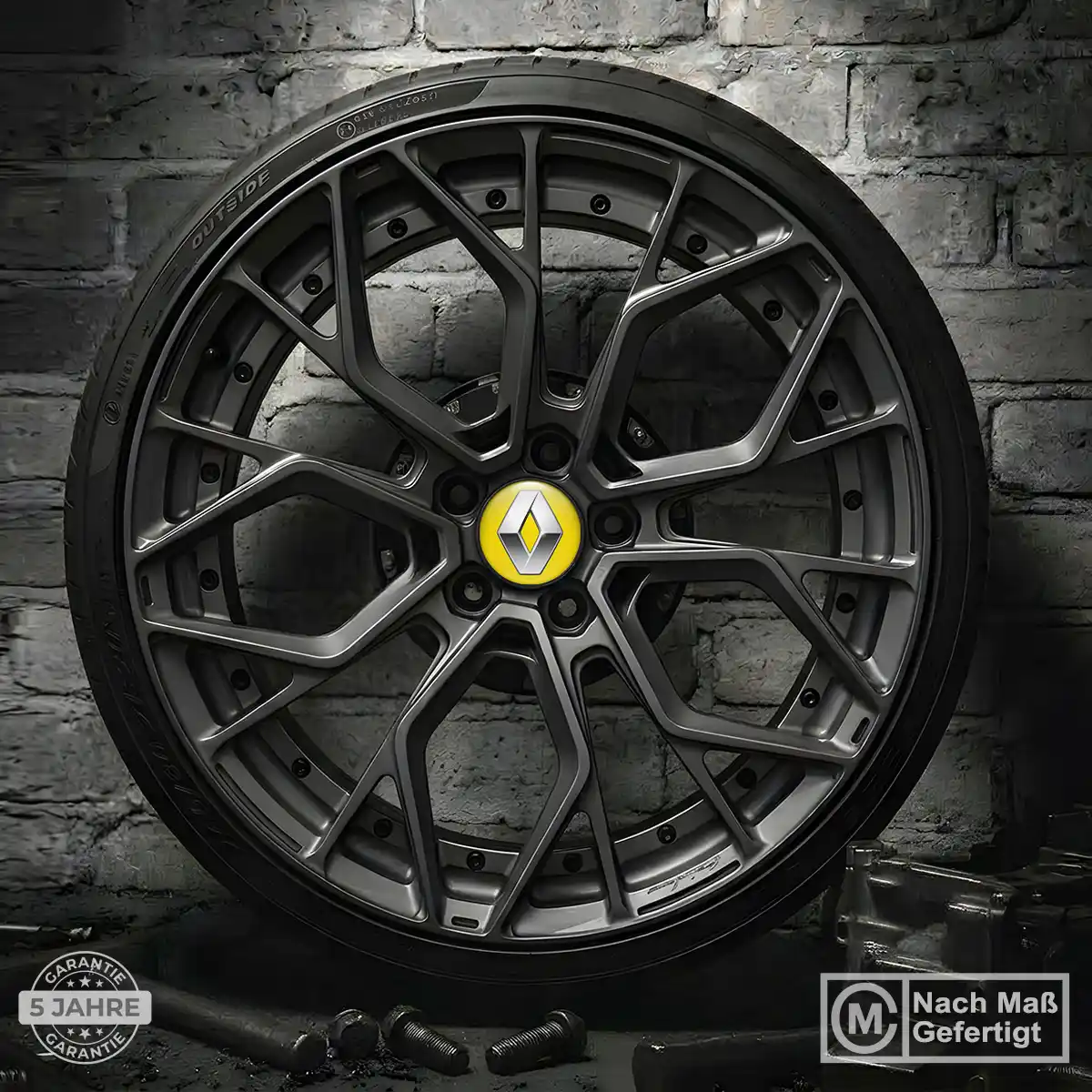 Renault Radmitte Aufkleber Nabendeckel Premium-Edition