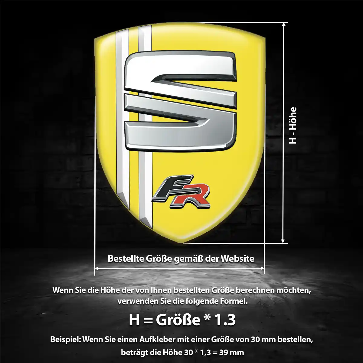 Seat 3D Gel Aufkleber Auto Premium-Edition