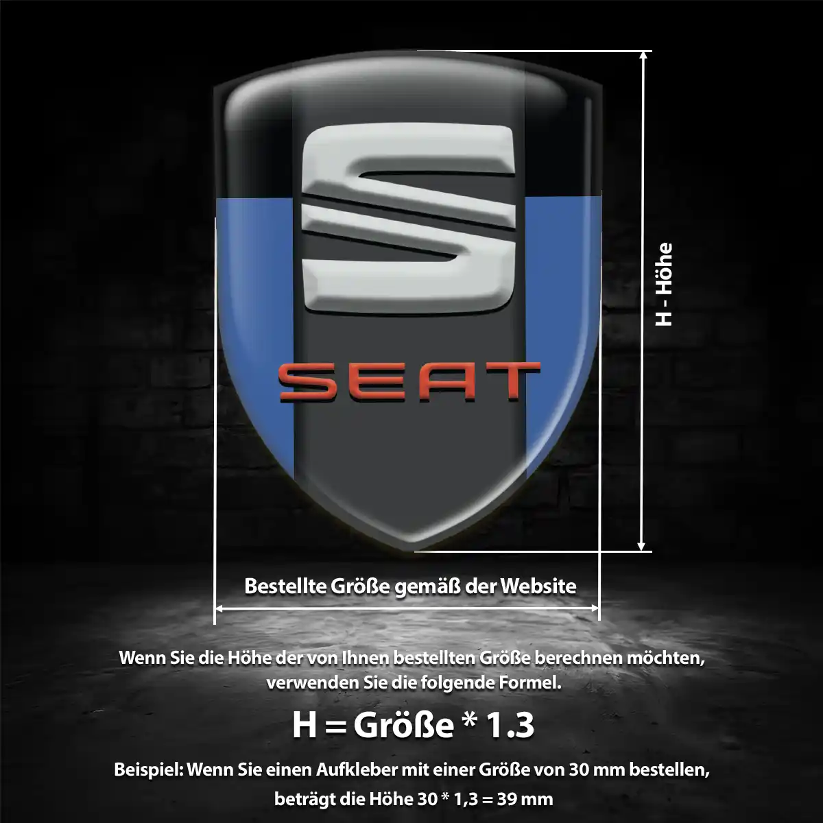 Seat 3D Gel Aufkleber Emblem Auto Hohe Qualität