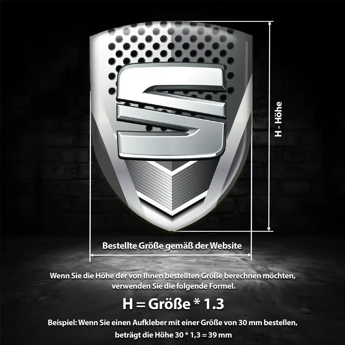 Seat 3D Gel Aufkleber Emblem Auto Limitierte Auflage