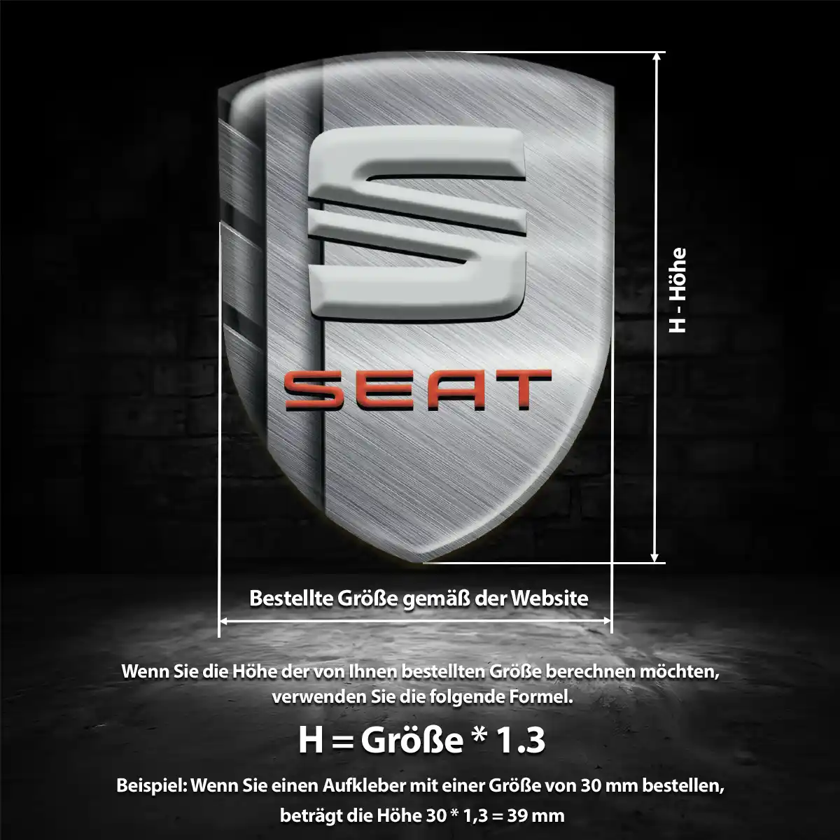 Seat 3D Gel Aufkleber Emblem Auto Stilvolles Design