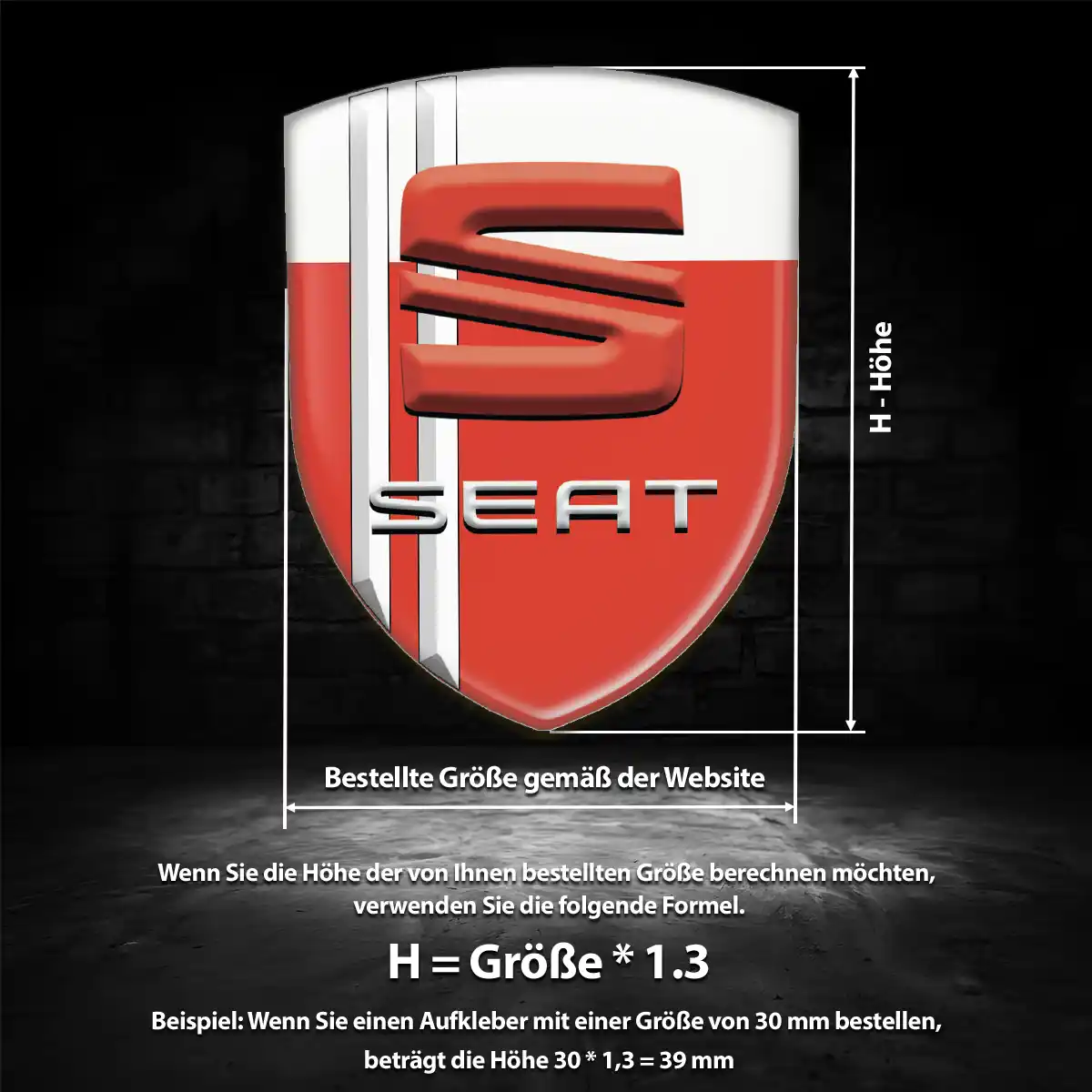 Seat 3D Gel Aufkleber Emblem Hohe Qualität