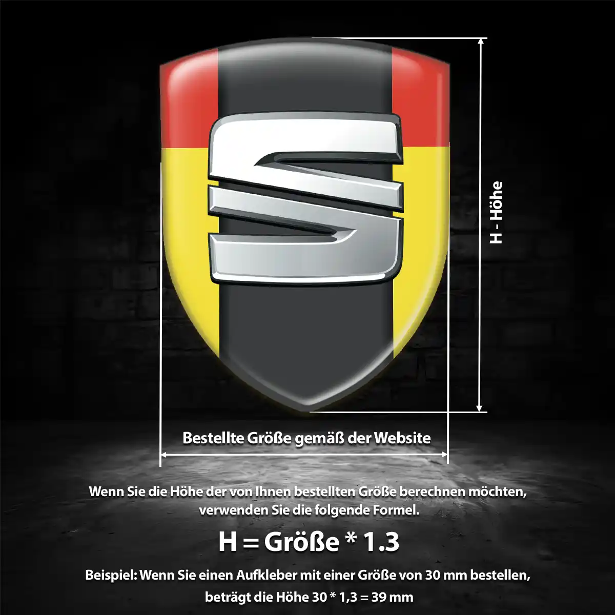 Seat 3D Gel Aufkleber Emblem Premium-Edition