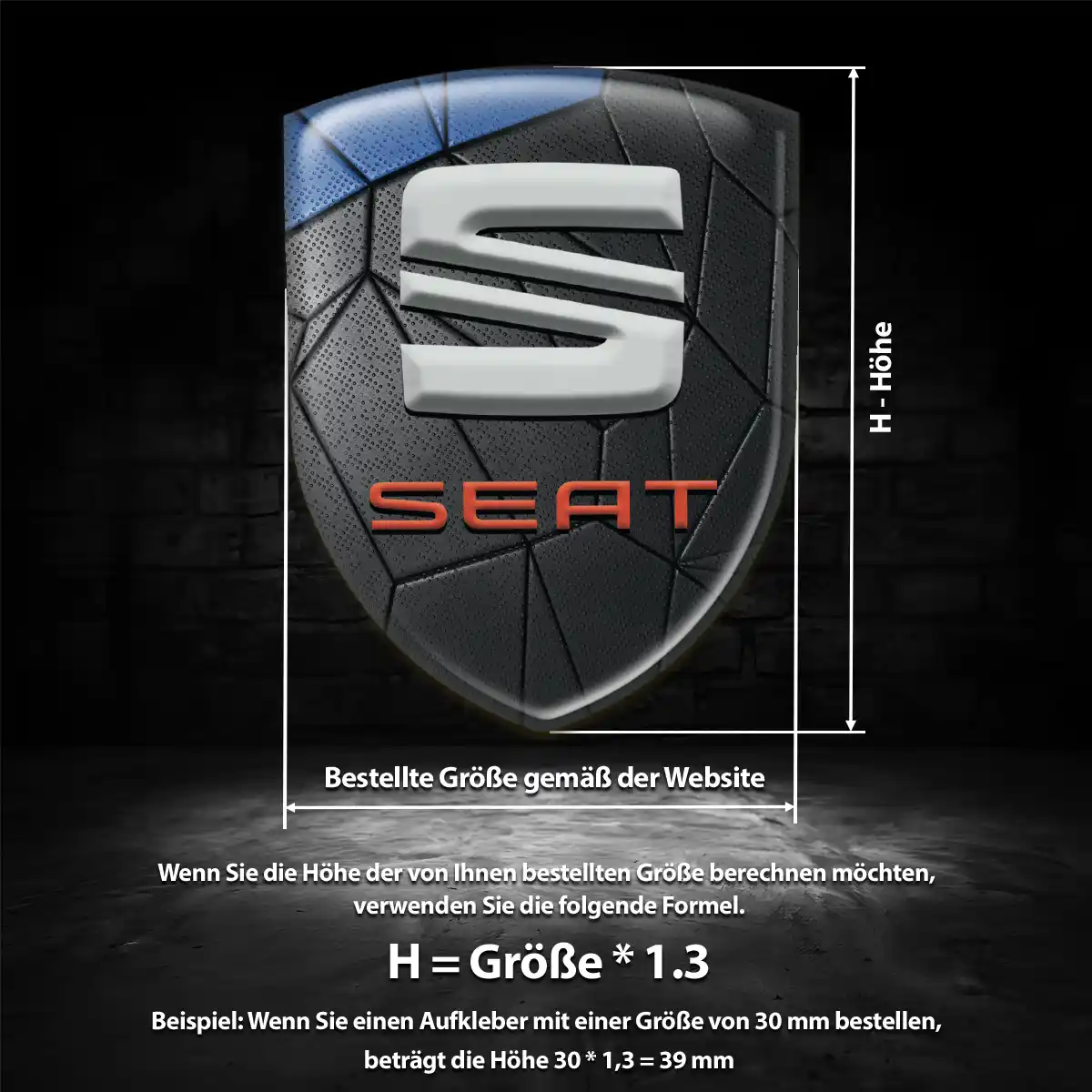 Seat 3D Gel Aufkleber Emblem Premiumqualität