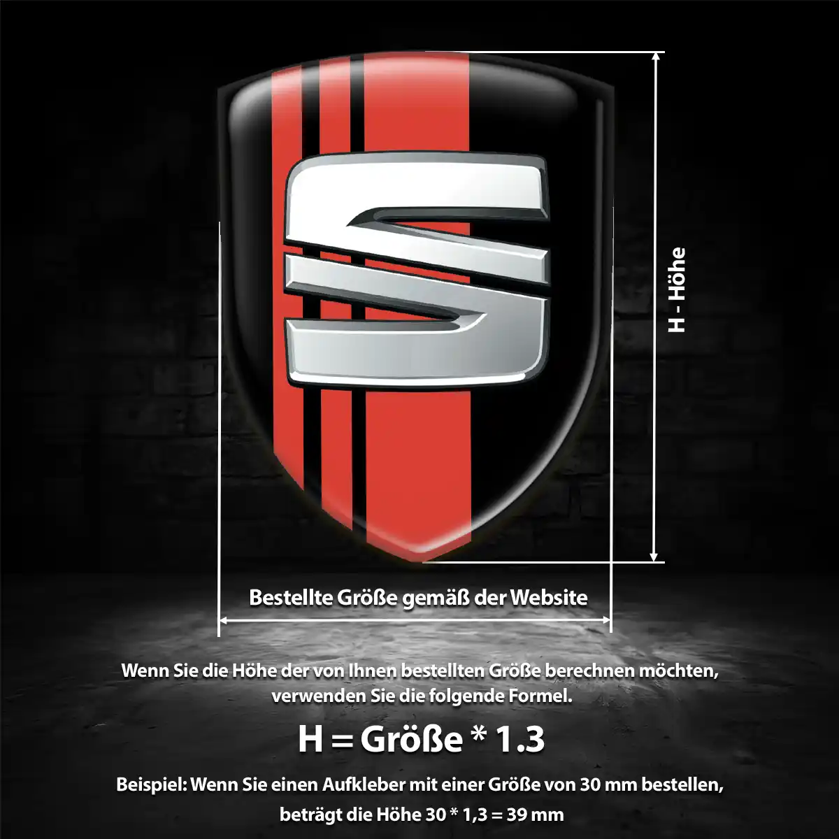 Seat 3D Gel Aufkleber Emblem Stilvolles Design
