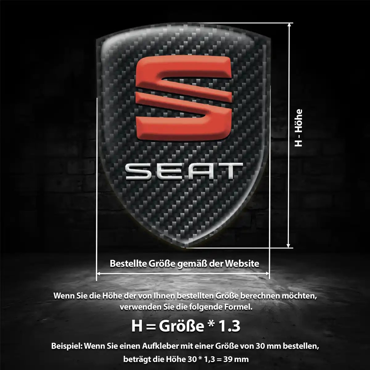 Seat 3D Gel Aufkleber Embleme Auto Premiumqualität