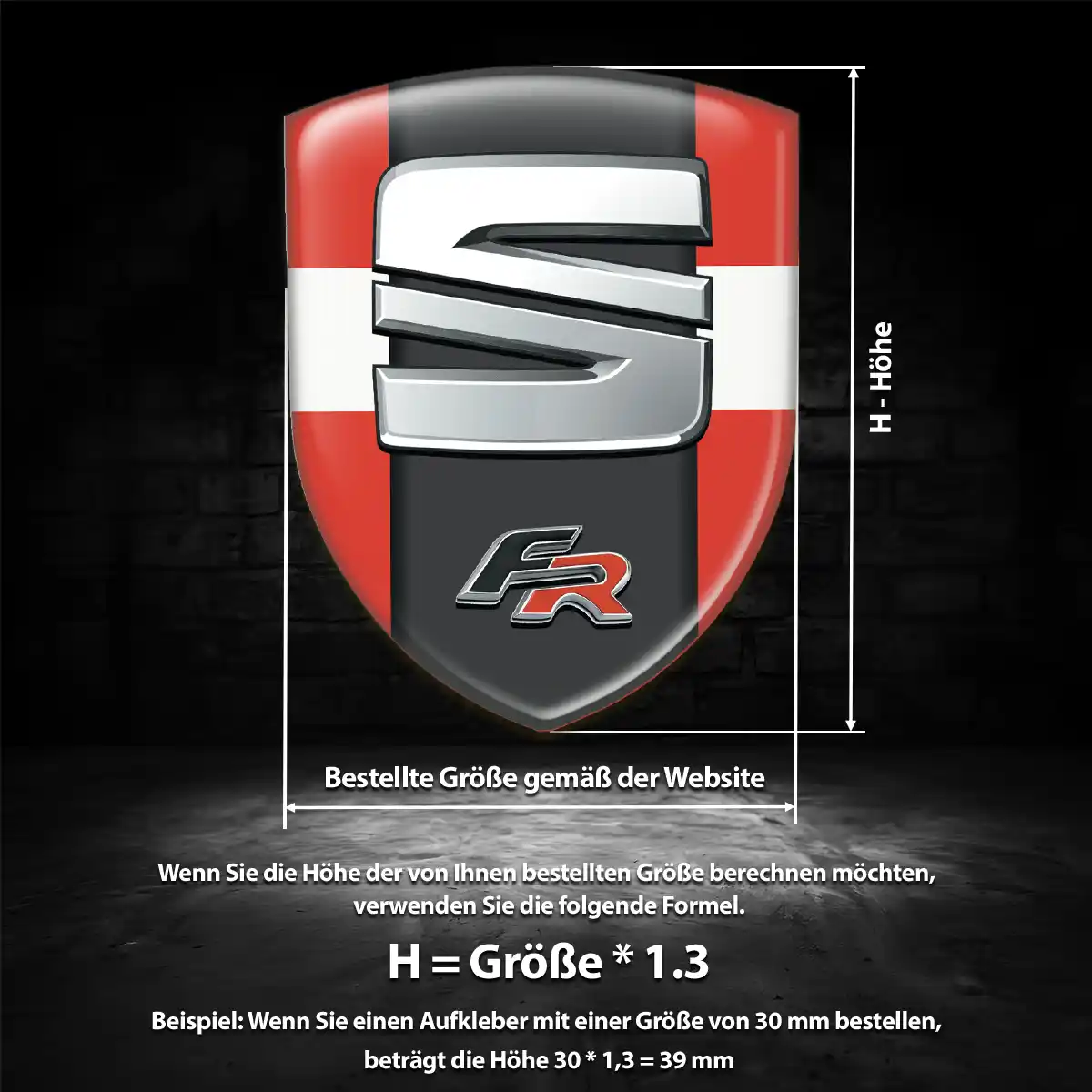 Seat 3D Gel Aufkleber Embleme Auto Stilvolles Design