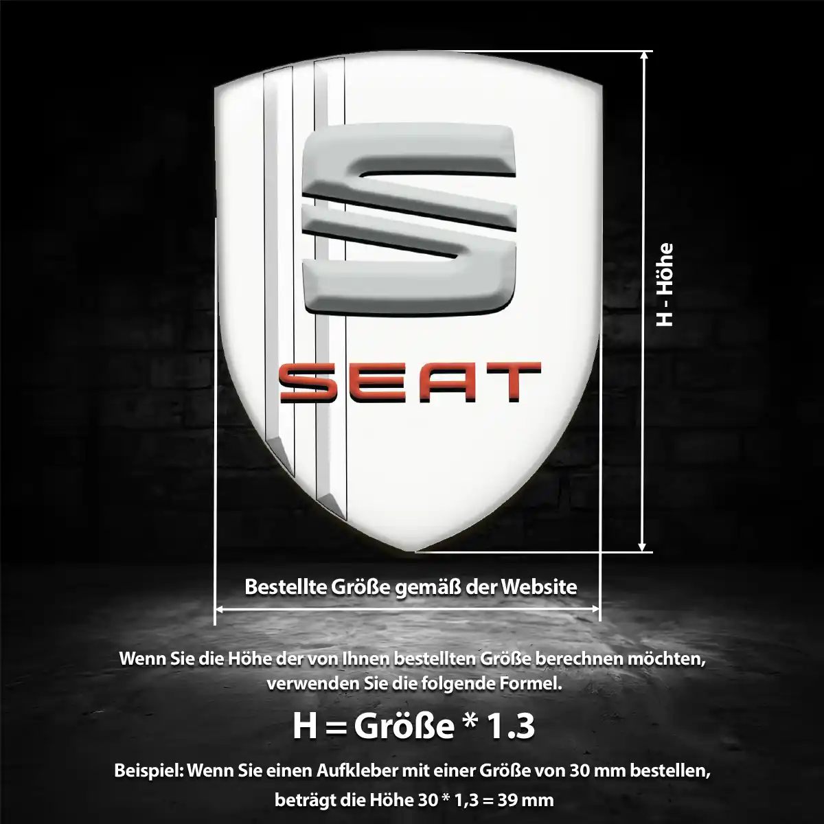 Seat 3D Gel Aufkleber Hohe Qualität
