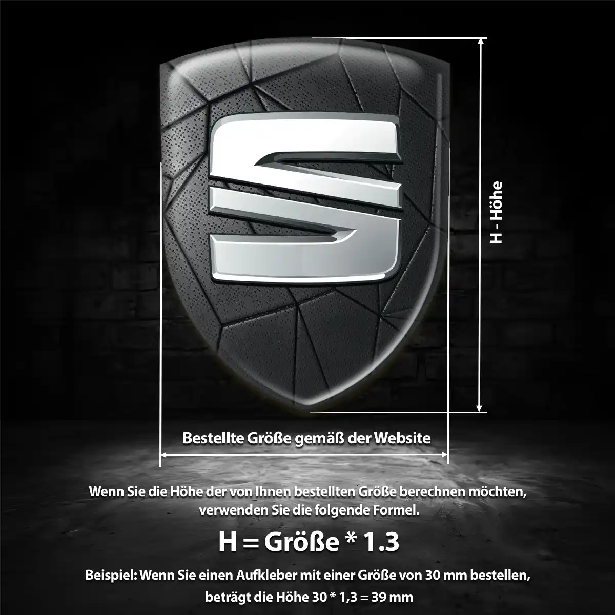 Seat 3D Gel Aufkleber Premiumqualität