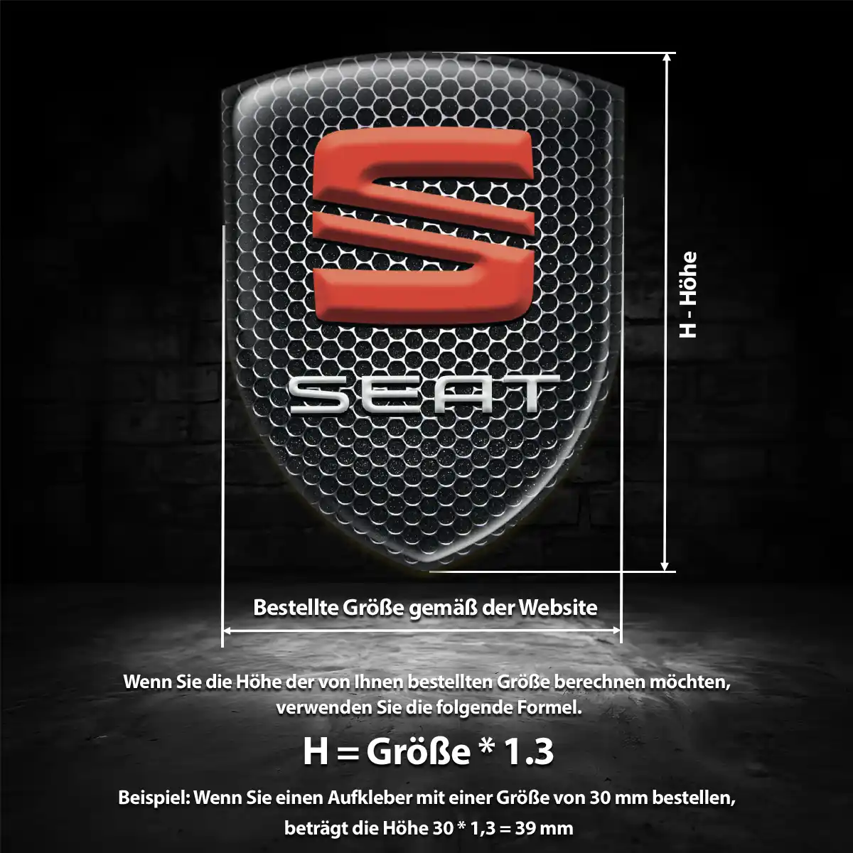 Seat 3D Gel Aufkleber Silikon Premium-Edition