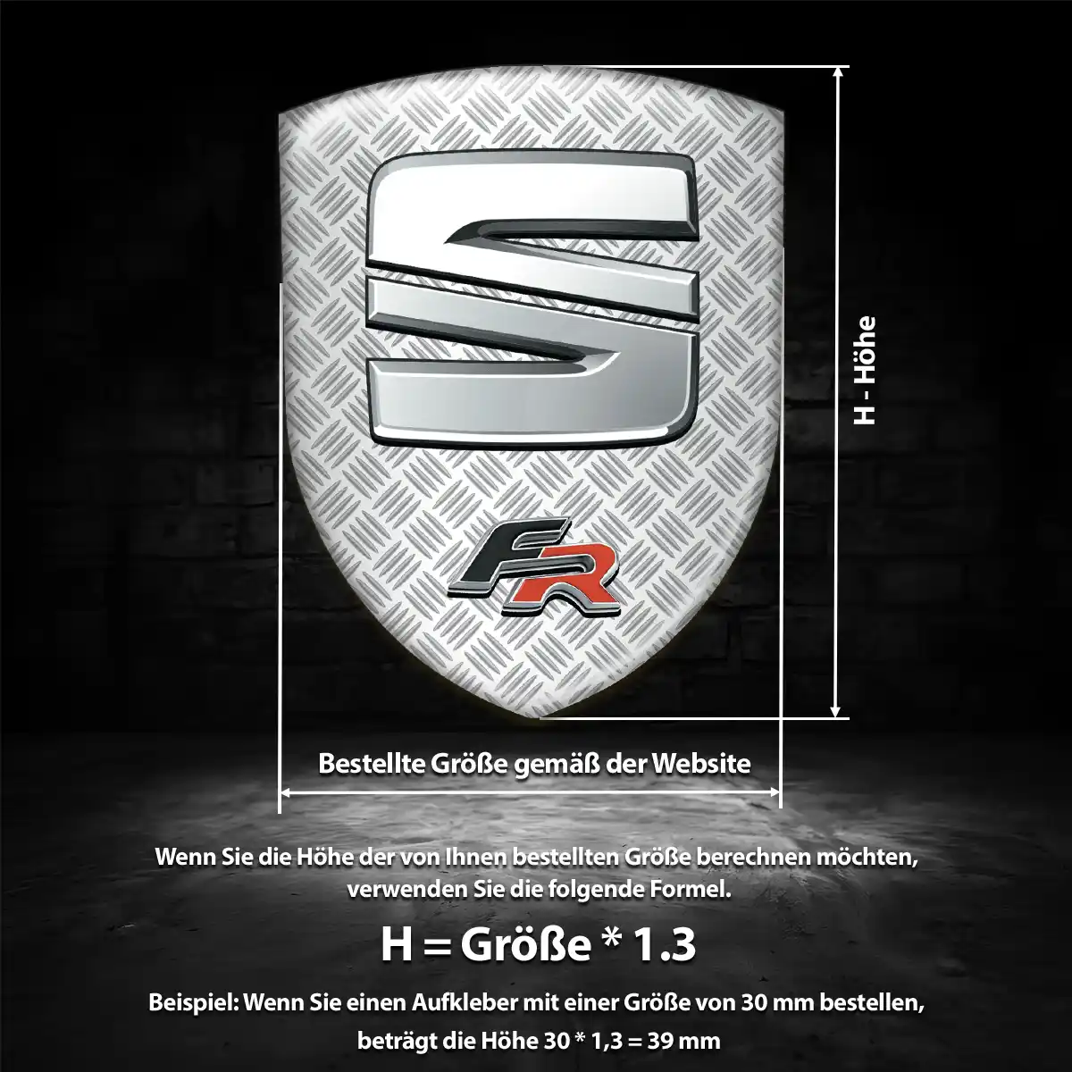 Seat 3D Gel Aufkleber Silikon Premiumqualität