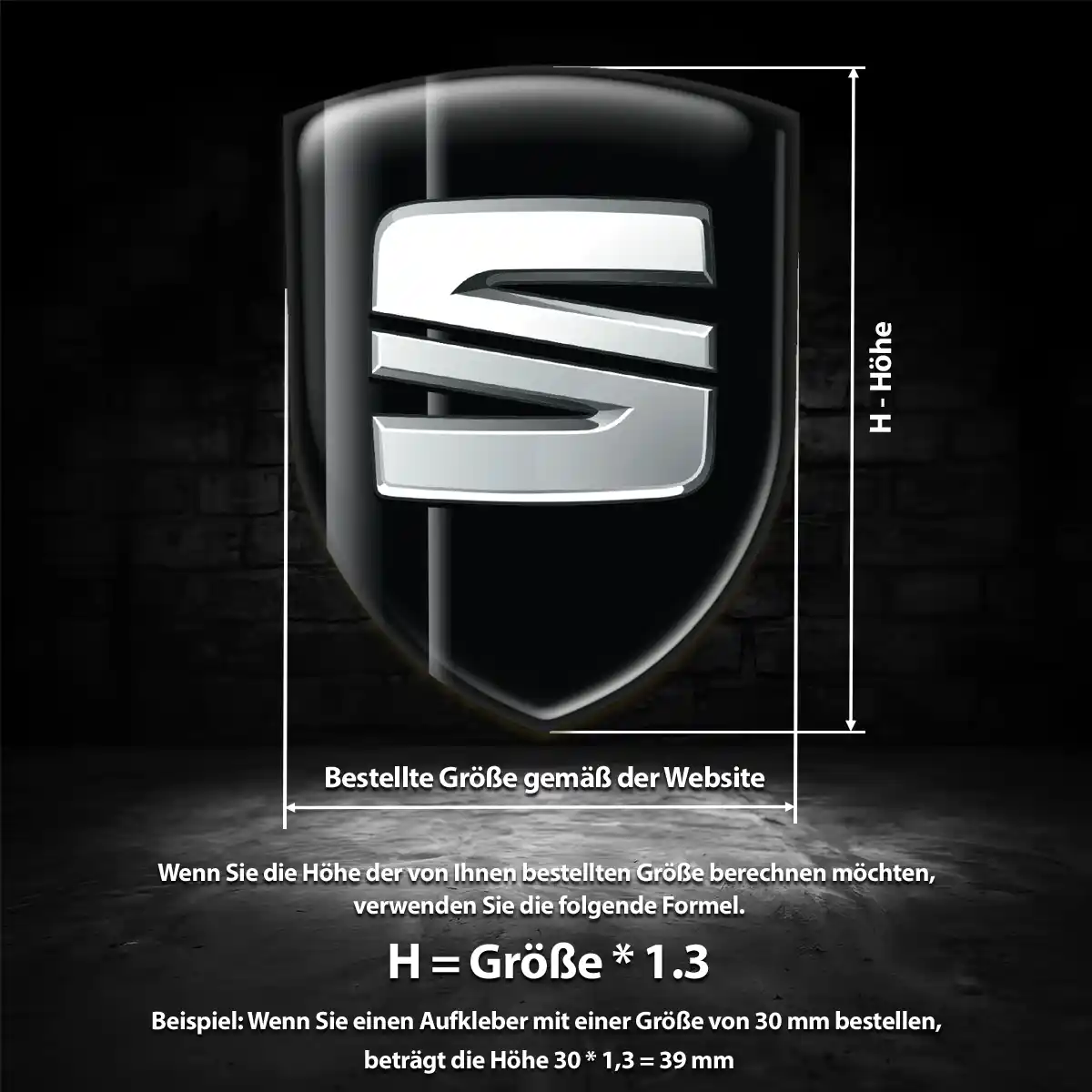 Seat 3D Gel Aufkleber Wappen Auto Hohe Qualität