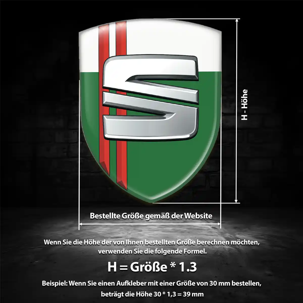 Seat 3D Gel Aufkleber Wappen Auto Stilvolles Design