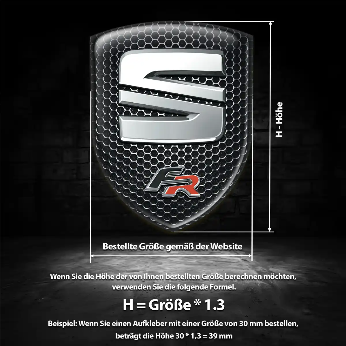 Seat Aufkleber 3D Gel Emblem Auto Limitierte Auflage