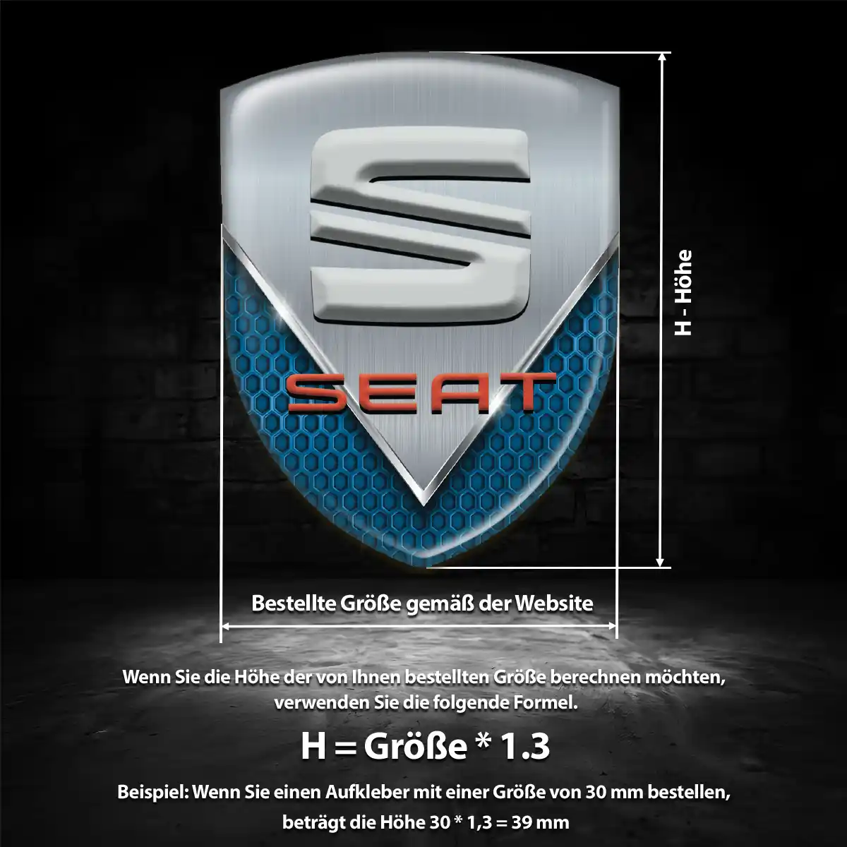 Seat Aufkleber 3D Gel Emblem Auto Premium-Edition