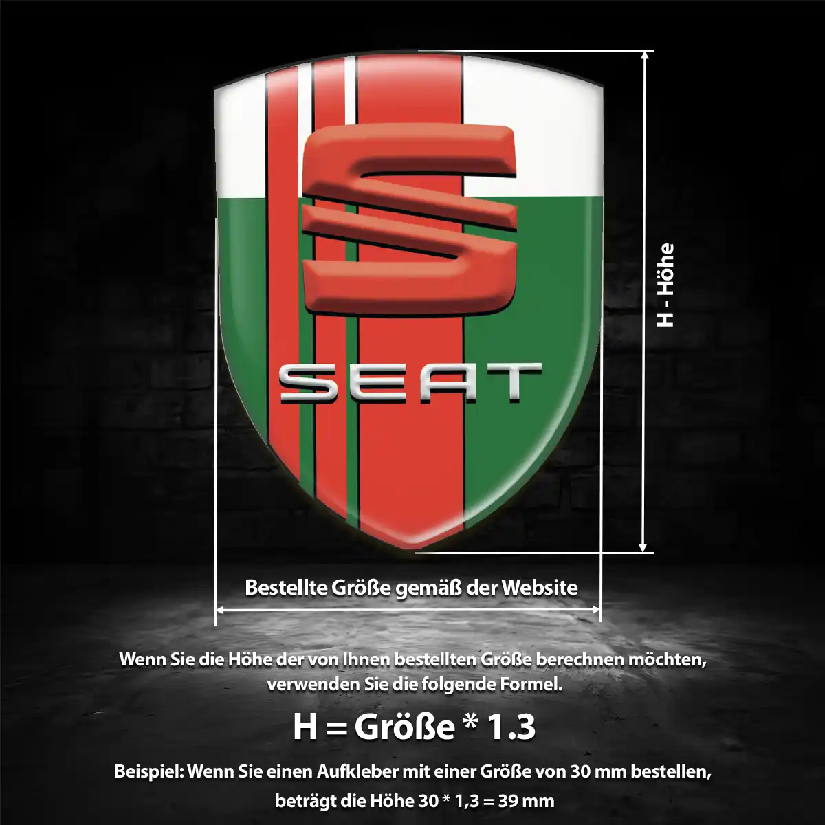 Seat Aufkleber 3D Gel Emblem Auto Premiumqualität