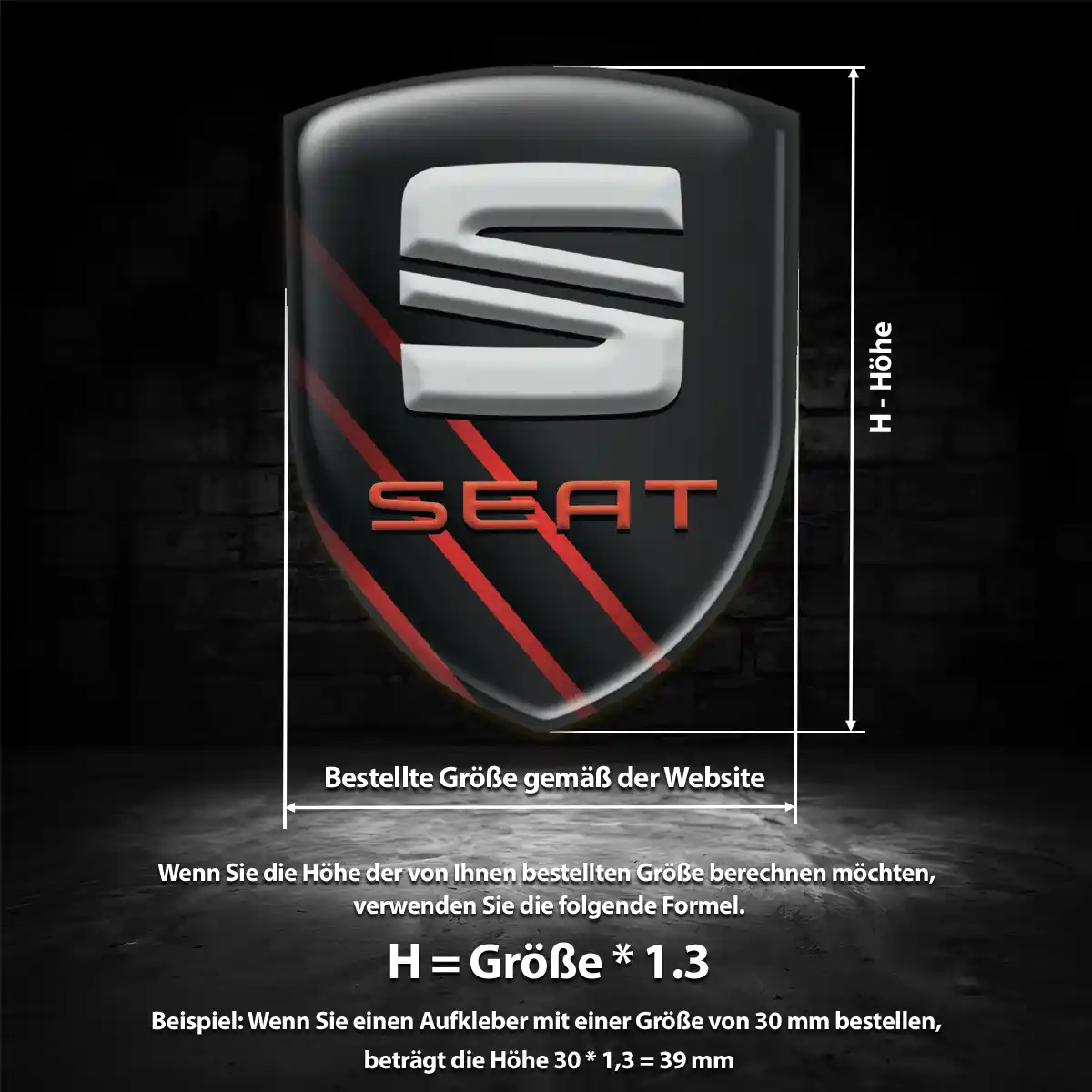 Seat Aufkleber 3D Gel Emblem Auto Stilvolles Design