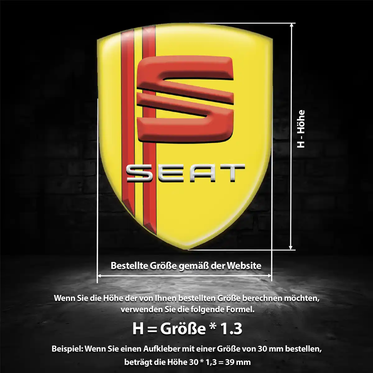 Seat Aufkleber 3D Gel Emblem Hohe Qualität
