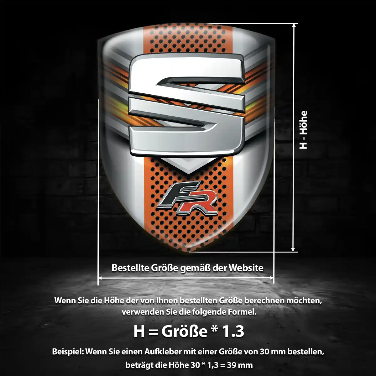 Seat Aufkleber 3D Gel Emblem Premium-Edition
