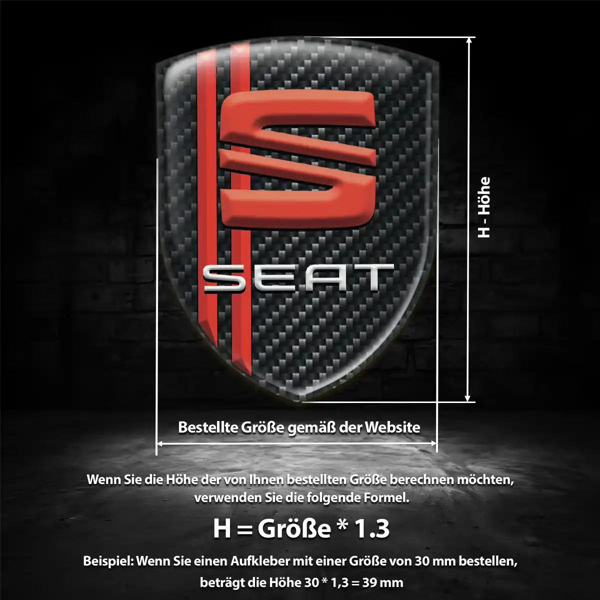 Seat Aufkleber 3D Gel Emblem Stilvolles Design
