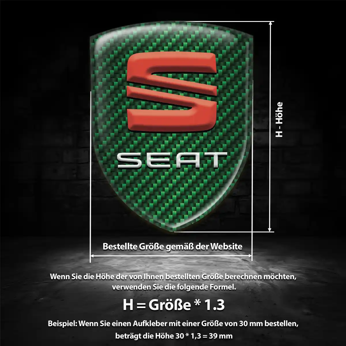 Seat Aufkleber 3D Gel Embleme Auto Hohe Qualität