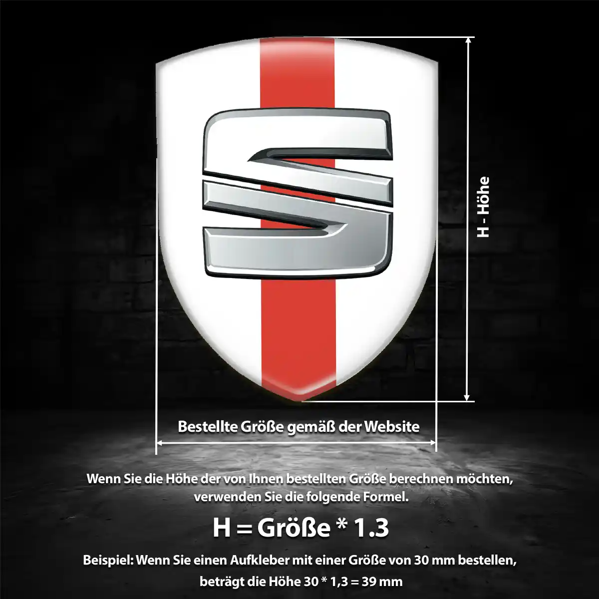 Seat Aufkleber 3D Gel Embleme Premium-Edition