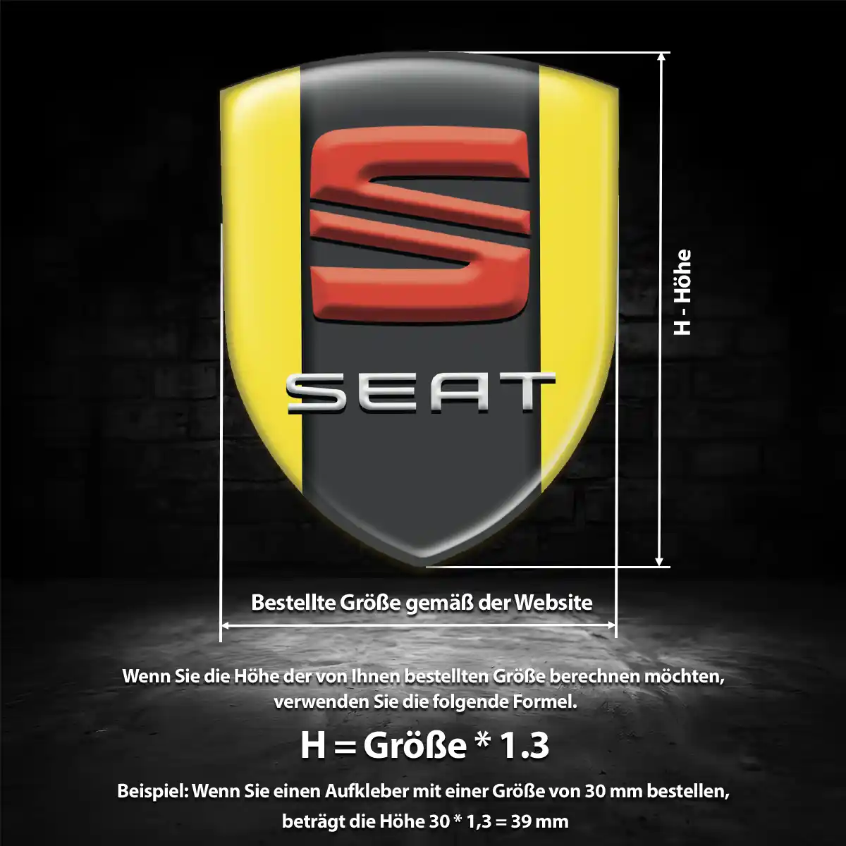 Seat Aufkleber 3D Gel Silikon Auto Limitierte Auflage