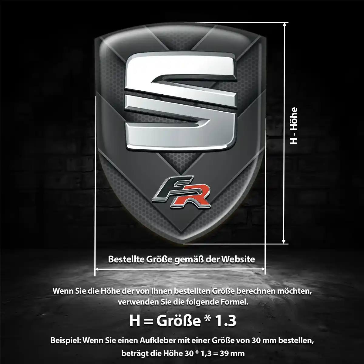 Seat Aufkleber 3D Gel Silikon Auto Premium-Edition