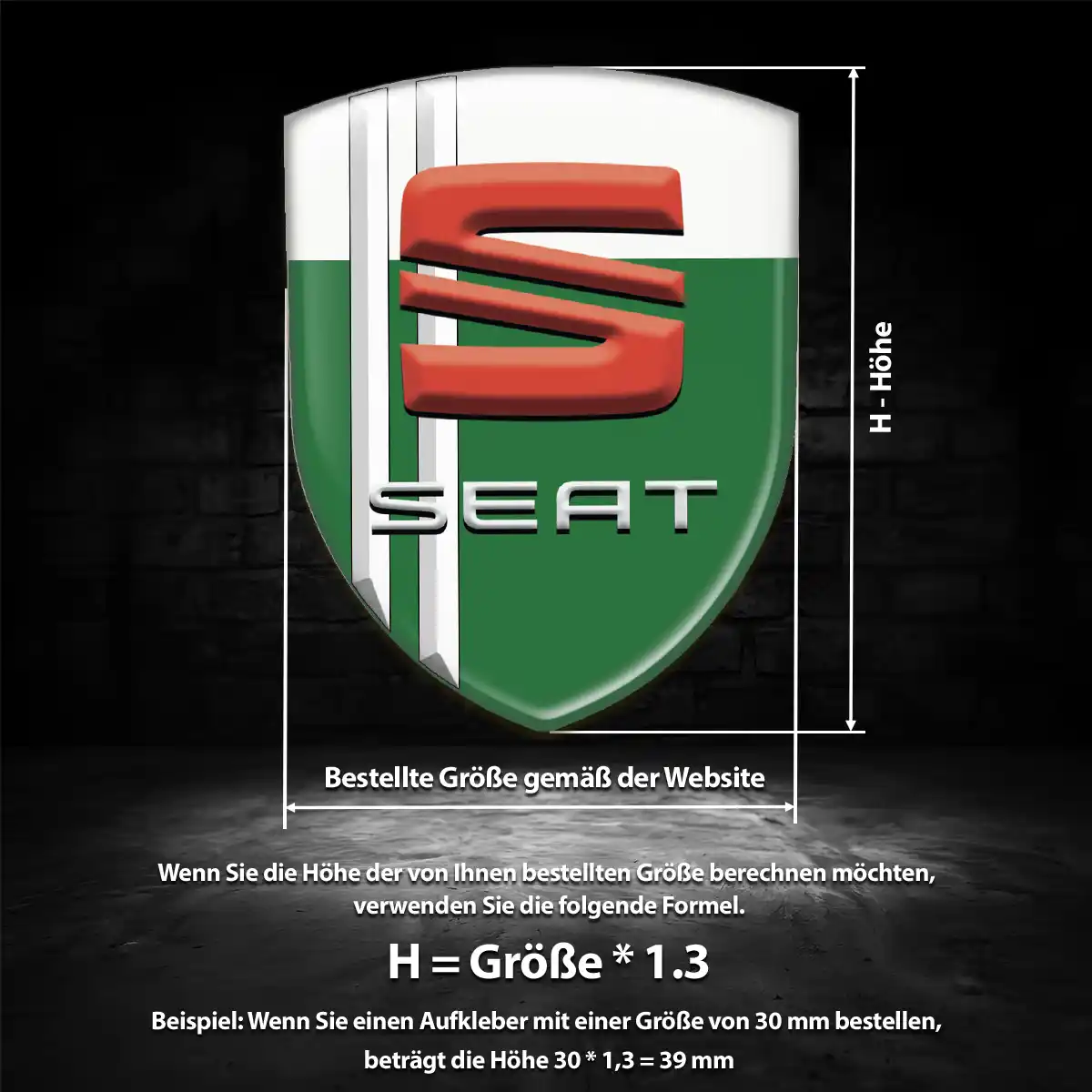 Seat Aufkleber 3D Gel Silikon Premium-Edition