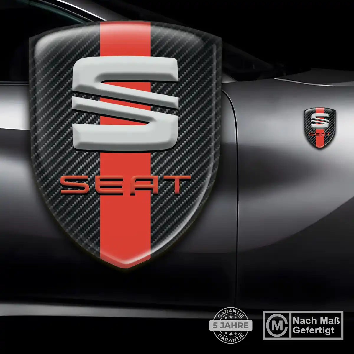 Seat Aufkleber 3D Gel Wappen Auto Limitierte Auflage